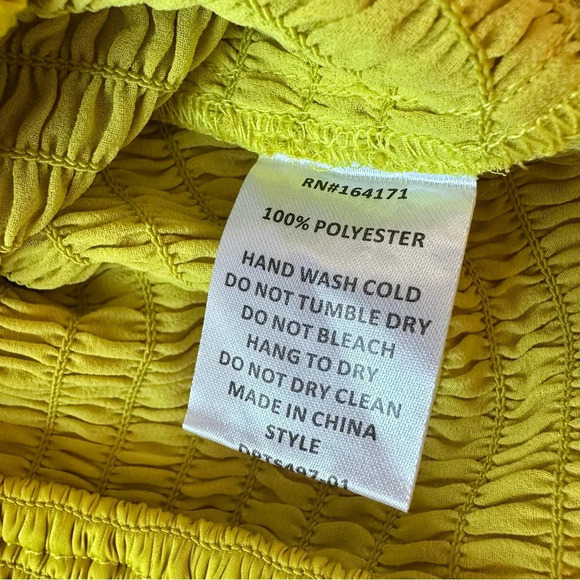 Du Paradis Smocked Lemon top New With Tags Size: XS - Picture 4 of 4